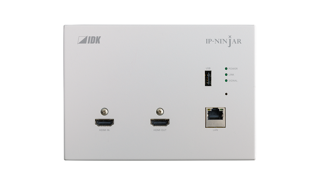 [NJR-P01UFW-TR] 4K@60 Wallplate HDMI Transceiver with "White" plate