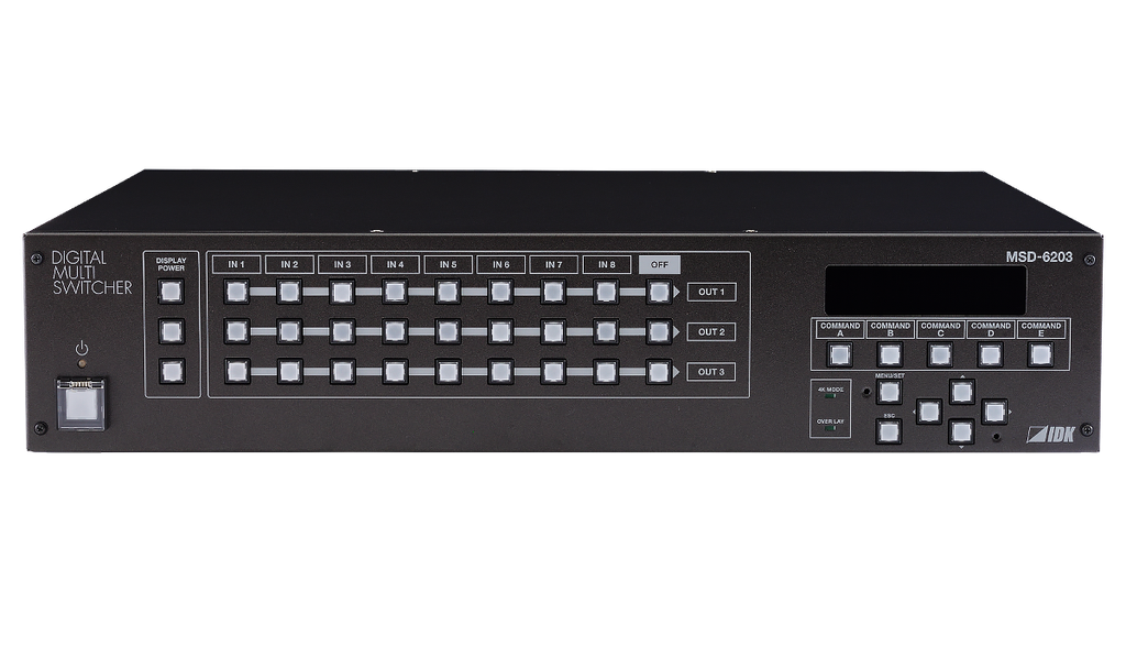 [MSD-6203] 4K Digital Multi Switcher with 8 Inputs & 3 Outputs, Standard model