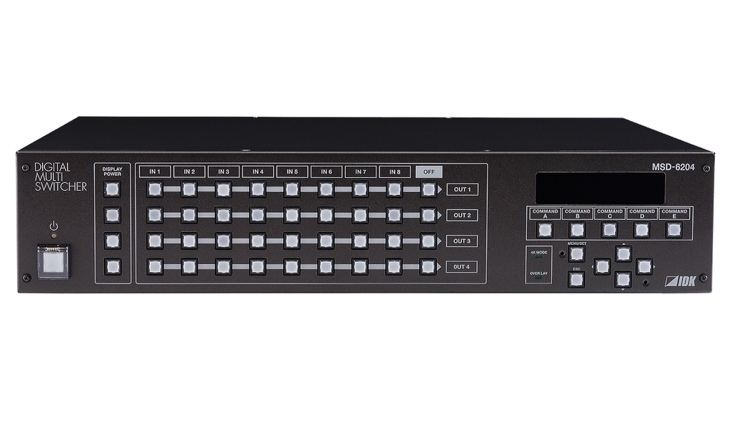 [MSD-6204] 4K Digital Multi Switcher with 8 Inputs & 4 Outputs, Standard model