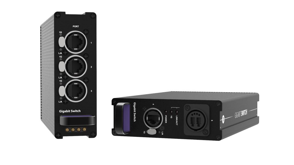THEATRIXX Reversible Module - 4 Port Gigabit Network Switch - 1G - OpticalCON