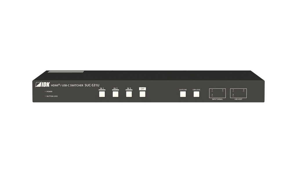 [SUC-S31U] 4K@60 HDMI and USB-C Switcher with 3 Inputs and 1 Output