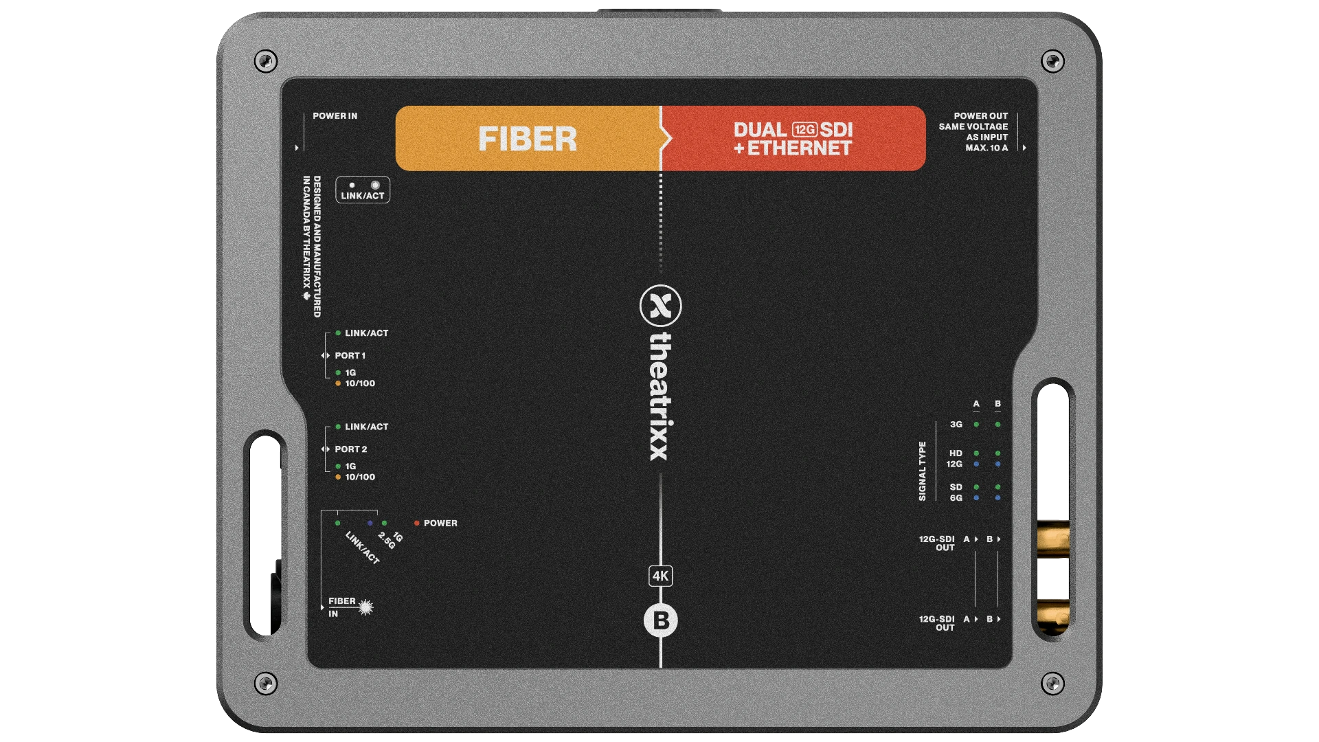 THEATRIXX Dual Channel Fiber to 12G-SDI + Ethernet - PT1 In/Thru